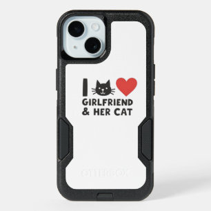 I Love My Girlfriend and Her Cat" Cat Head iPhone  15 Case