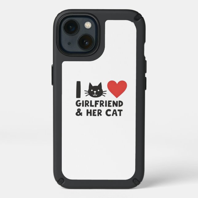 I Love My Girlfriend and Her Cat" Cat Head iPhone  Speck iPhone 13 Case (Front)