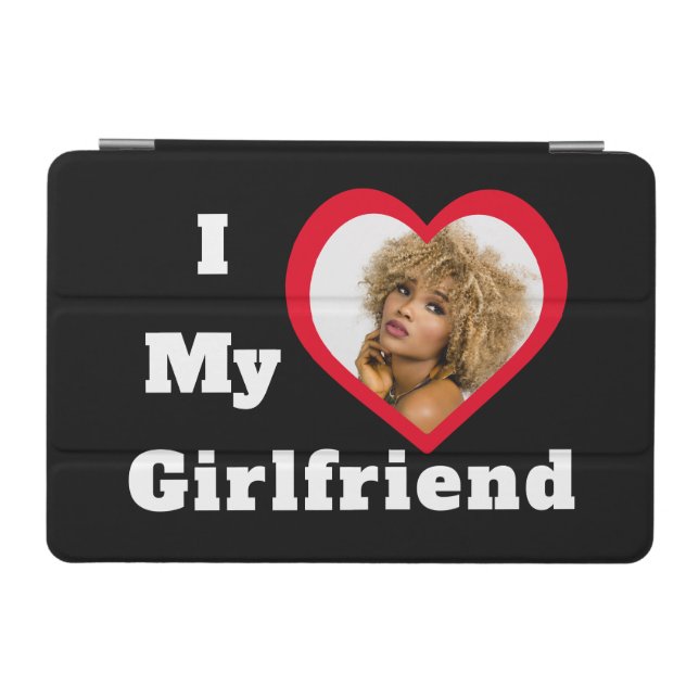 I Love My Girlfriend Bae Personalized Custom Photo iPad Mini Cover (Horizontal)