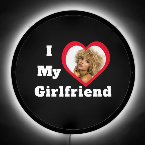 I Love My Girlfriend Bae Personalized Custom Photo LED Sign
