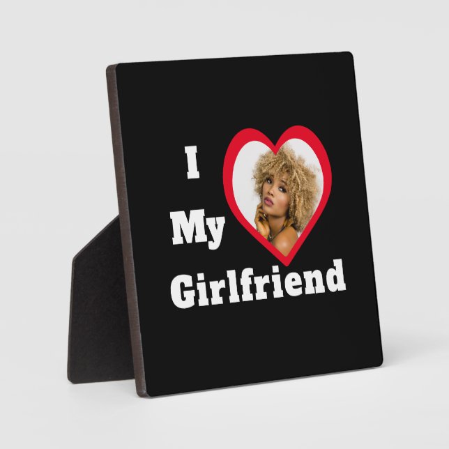 I Love My Girlfriend Bae Personalized Custom Photo Plaque (Front)