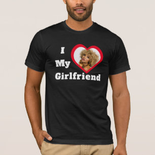 I Love My Girlfriend Bae Personalized Custom Photo T-Shirt