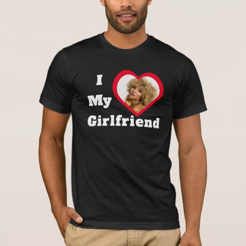 I Love My Girlfriend Bae Personalized Custom Photo T_Shirt