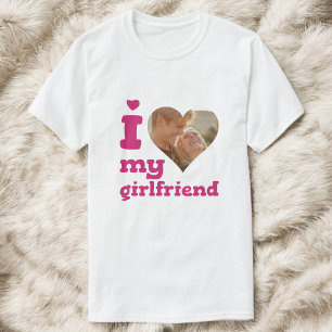 I Love My Girlfriend Bold Photo T-Shirt