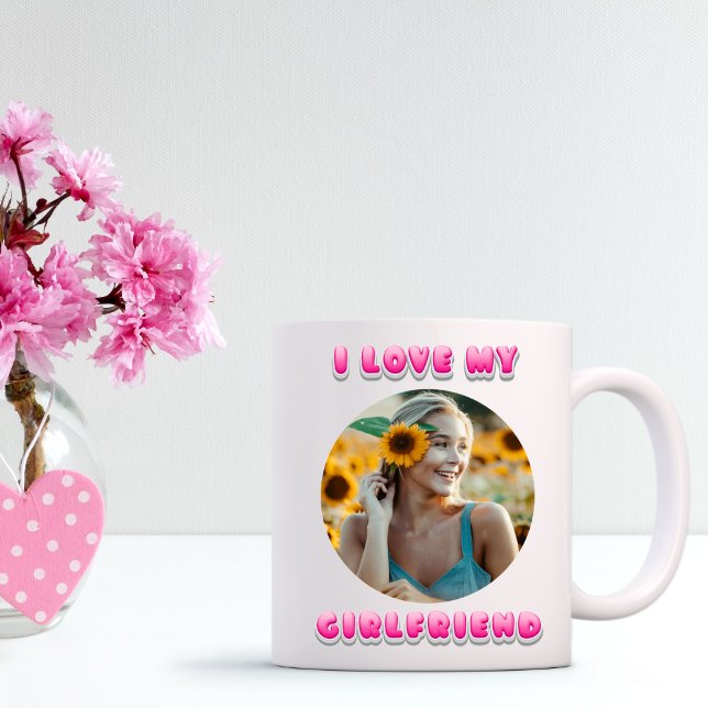 I love my girlfriend bubble valentines day gift coffee mug (Creator Uploaded)