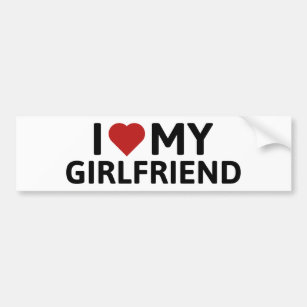 5 x 3.5 Oval I Love My GF Sticker Girlfriend Car Bumper Decal Cup