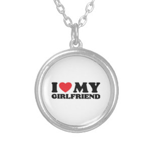 I Love My Girlfriend Classic Silver Plated Necklace