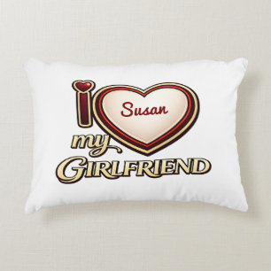 I Love My Girlfriend Custom Accent Pillow