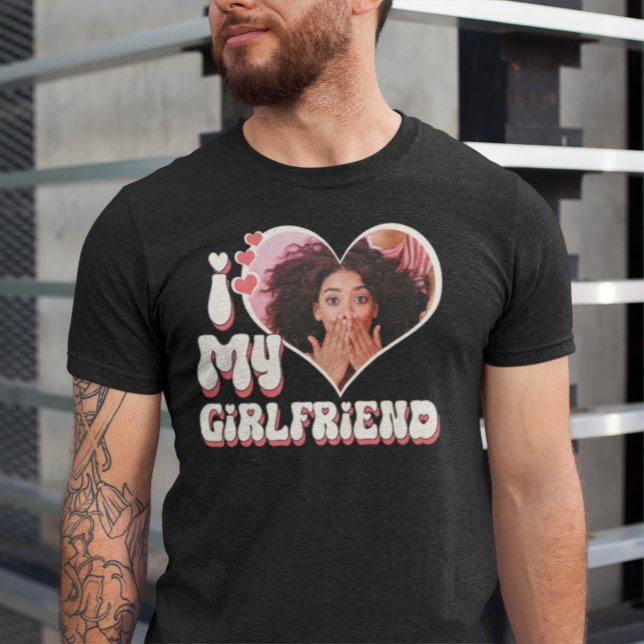 I Love My Girlfriend Custom Black T-Shirt (Creator Uploaded)