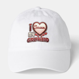 I Love My Girlfriend Custom Hat