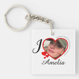 I Love My Girlfriend Custom Personalized Keychain