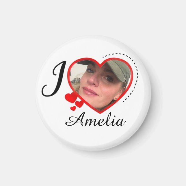 I Love My Girlfriend Custom Personalized Magnet (Front)