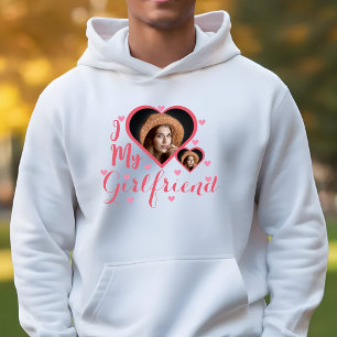 I Love My Girlfriend Custom Photo Customized Cute Hoodie