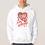 I love my Girlfriend | Custom photo Hoodie<br><div class="desc">Create your own I love my girlfriend photo hoodie. This shirt can be a cringe, funny bf anniversary gift. Force your boyfriend to wear this super cute shirt all the time and discourage him from being unfaithful. He will receive a lot of compliments at school or at work. The "I...</div>