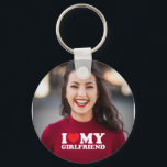 I Love My Girlfriend Custom Photo Keychain<br><div class="desc">I Love My Girlfriend Custom Photo keychain</div>
