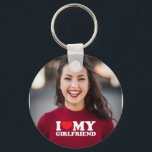 I Love My Girlfriend Custom Photo Keychain<br><div class="desc">I Love My Girlfriend Custom Photo keychain</div>