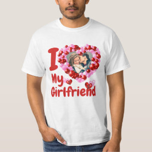 I Love My Girlfriend Custom Photo T-Shirt