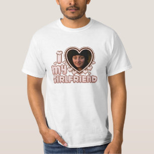 I Love My Girlfriend Custom Photo T-Shirt