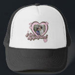 I Love My Girlfriend Custom Photo Trucker Hat<br><div class="desc">I Love My Girlfriend Custom Photo Trucker Hat. Perfect gift for valentines day,  anniversary or birthday. Features retro script font and hearts.</div>