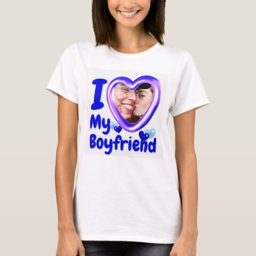 I Love My Girlfriend Custom T_Shirt