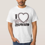 I Love My Girlfriend Custom T-shirt<br><div class="desc">cute and bubbly font that says " I Love My GIRLFRIEND" with a huge heart that allows you to insert your image</div>