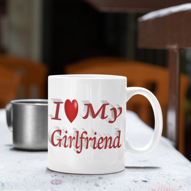I Love My Girlfriend cute text  Coffee Mug (Creator Uploaded)