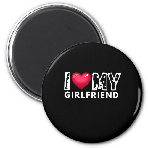 I Love My Girlfriend Gift Magnet