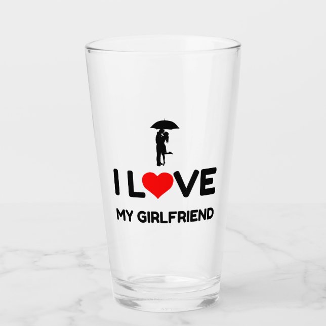 I LOVE MY GIRLFRIEND GLASS (Front)