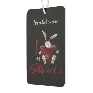 I Love My Girlfriend Gothic Personalized Air Freshener