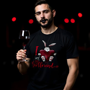 I Love My Girlfriend Gothic T-Shirt