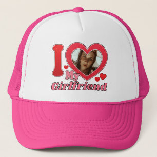 I Love My Girlfriend Hat, Girlfriend Trucker Hat