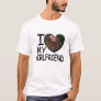 I Love My Girlfriend Heart Custom Photo T-Shirt
