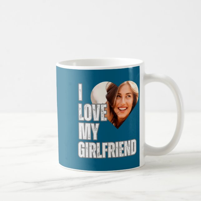 I Love My Girlfriend Heart Photo Boyfriend Gift  Coffee Mug (Right)