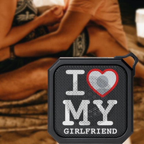 I Love My Girlfriend Heart Photo Outdoor Bluetooth Speaker