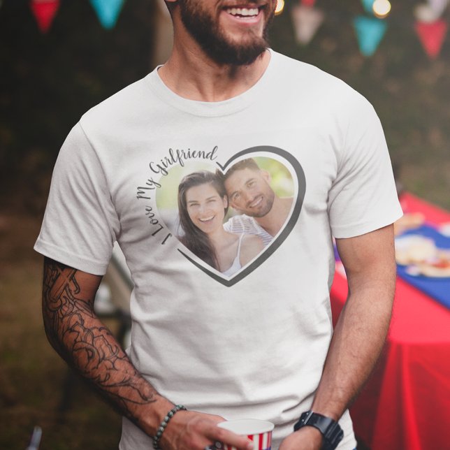 I Love My Girlfriend Heart Photo T-Shirt (Creator Uploaded)