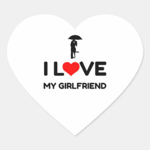 I LOVE MY GIRLFRIEND HEART STICKER