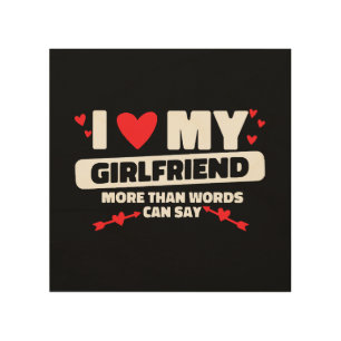 i love my girlfriend heart wood wall art