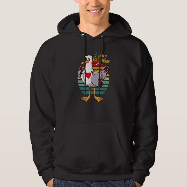 I Love My Girlfriend Hey Gull Friend Love Heart Bi Hoodie (Front)