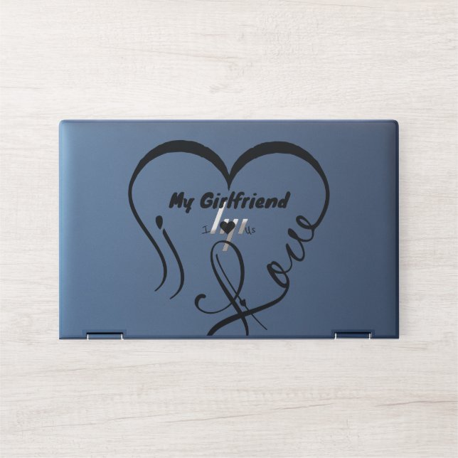 I Love My Girlfriend - I ♥ Us HP Laptop Skin (Front)