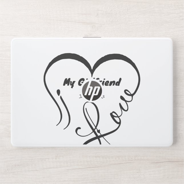 I Love My Girlfriend - I ♥ Us HP Laptop Skin (Front)