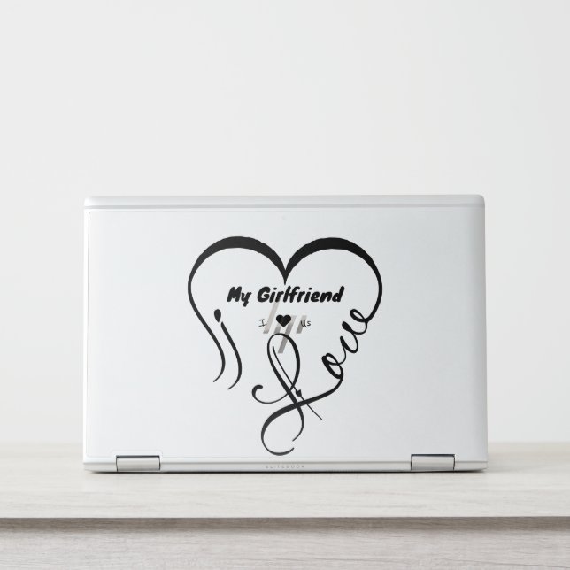 I Love My Girlfriend - I ♥ Us HP Laptop Skin (Front)