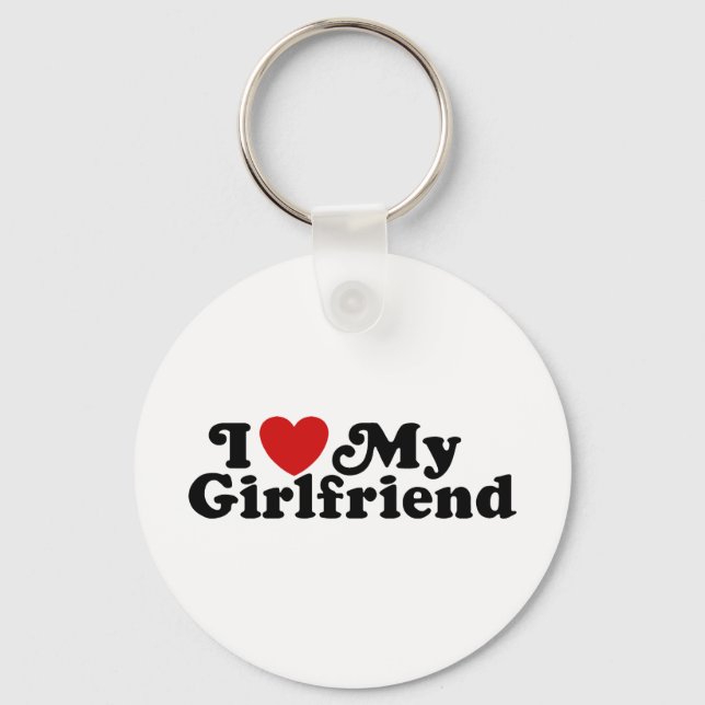 I Love My Girlfriend Keychain (Front)