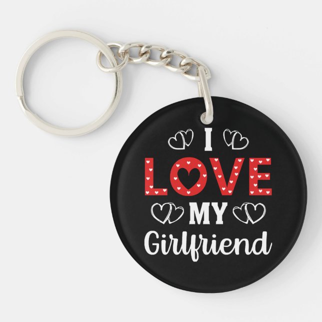 I Love My Girlfriend Keychain (Front)