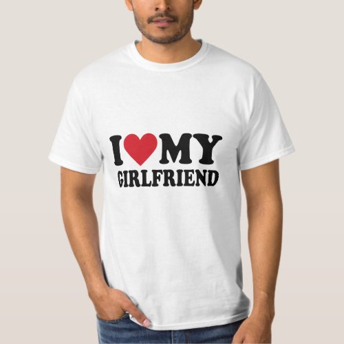 I Love My Girlfriend Mens Hanes T_Shirt