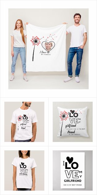 I Love My GIRLFRIEND Modern Gifts Personalized