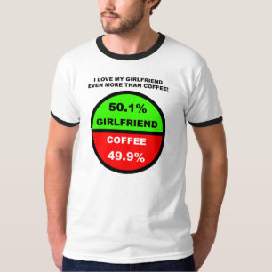 I Love My Girlfriend More Than Coffee Funny T-Shirt