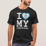 I Love My Girlfriend More Than Ever Photo T-Shirt<br><div class="desc">Create your own I Love My Girlfriend more than ever Photo Text T-Shirt with this modern and funny shirt template featuring a cool slab serif font and girlfriend photo into a huge turquoise blue heart. Add your own photo, your name or any personalized text. The "I love My Girlfriend" t-shirt...</div>