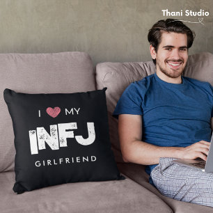 I Love My Girlfriend Personality Traits Valentine Throw Pillow