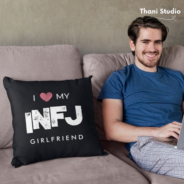 I Love My Girlfriend Personality Traits Valentine Throw Pillow (Creator Uploaded)