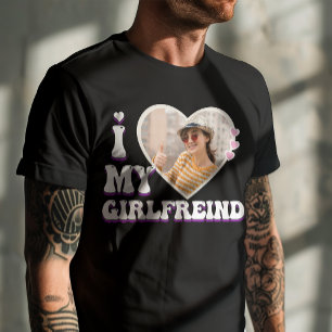 I Love My Girlfriend personalized black T-Shirt